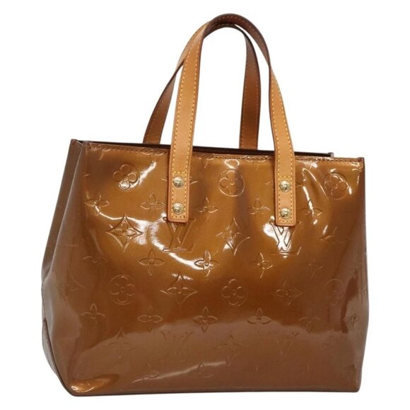 LOUIS VUITTON Monogram Vernis Reade PM Hand Bag Bronze - Picture 3 of 15